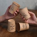 50PCS 250ml Disposable Biodegradable Paper Cup Tasting Cup Coffee Tea Milk Cup Party Supplies Drinking Tool BirthdayTableware.
