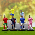 6pcs New Football Star FIFA C.Ronaldo  Messi Mbappe Model Dolls Cartoon Cute Action Figure Car Accessories Football Fans Gifts. 