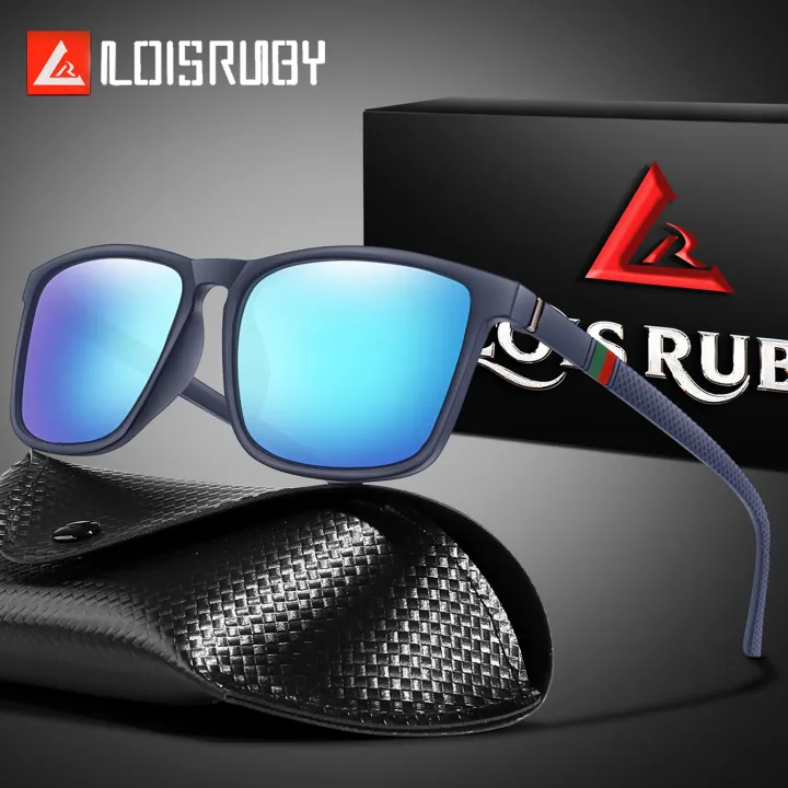 LOISRUBY%20Polarized%20Fishing%20Sunglasses%20Men%20Women%20Travel%20Angler%20Driving%20Cycling%20Male%20Eyewear%20UV400%20Square%20Vintage%20with%20Case%20-%20Image%203