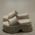 YNPO Solid Color EVA Platform Slippers Women Thick Sole Non Slip Beach Slides Sandals Lady Summer Soft Sole Wedge Heel Slipper. 