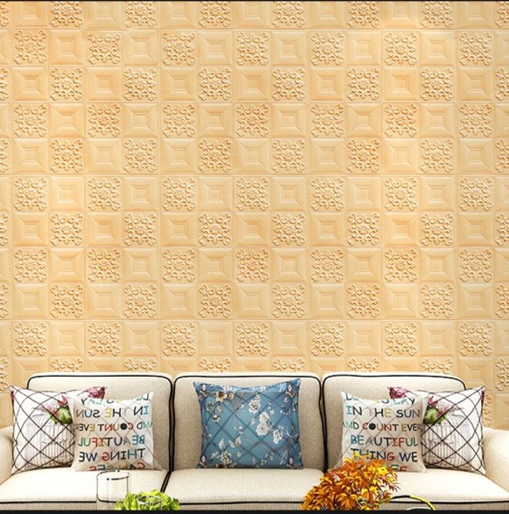 3D%20Peel%20&%20Stick%20Foam%20Wall%20Panels,%206%20Sheets%20Cover%2030%20sq%20feet,%20Self%20Adhesive%20Decorative%20Wallpaper%20for%20Living%20Room%20Wall%20Decoration,%20Gold%20-%20Image%209
