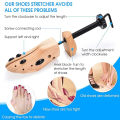 1/2PCS Shoe Stretcher Women & Men Wide Feet，Wood Shoe Stretcher Adjustable Large Size Shoe Expander Widener Stretch Length Width. 