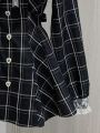 Japanese Kakaii Sweet Lace Patchwork Plaid Dress Women Fairy Grunge Ruffled Long Sleeve Dresses Y2k Aesthetic JK Lolita Vestidos.