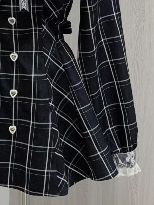 Japanese%20Kakaii%20Sweet%20Lace%20Patchwork%20Plaid%20Dress%20Women%20Fairy%20Grunge%20Ruffled%20Long%20Sleeve%20Dresses%20Y2k%20Aesthetic%20JK%20Lolita%20Vestidos%20-%20Image%206