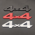 3d Metal Red Chrome Black Logo 4X4 Emblem Letters Decal Car Rear Trunk Badge for Toyota Tundra 4x4 Sticker Adhesive Accessories.