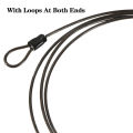 2PCS 2mm Thick PVC Black Coated Cable 0.3/0.4/0.5/1/1.5/2M 304 Stainless Steel Wire Rope Luggage Lock Core Wire With Double Ring. 