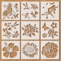 Bview Art Butterfly Stencils for Painting, 9-Pack Reusable DIY Templates for Wall Art, Spray Painting & Craft Projects.