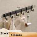Wall Black Hooks Bathroom Towel Robe Hanger Rack Door Key Coat Clothes Hanging Holder Save Space Hook Bathroom Kitchen Accessory. 