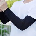 1Pair 2025 Summer Ice Silk Men's Loose Sunscreen Sleeves UV Ice Gloves Riding Arm Guards Sport Running Driving Absorbent.