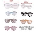 👓(Ready to send in Thailand) doll glasses width 6.5cm doll size 10 cm and labubu size mini 17 cm clear lens (with fur marks) plastic frame. 