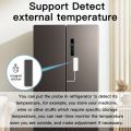 Tuya WiFi Temperature Humidity Sensor With External Probe for Smart Home Hygrometer APP Monitoring For Plants Aquarium Winery.