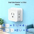 US Plug Multi Tap Universal Power Strip Wall Outlet Extender 5 AC Outlets,Small Electrical Socket Splitter Travel Home Office. 