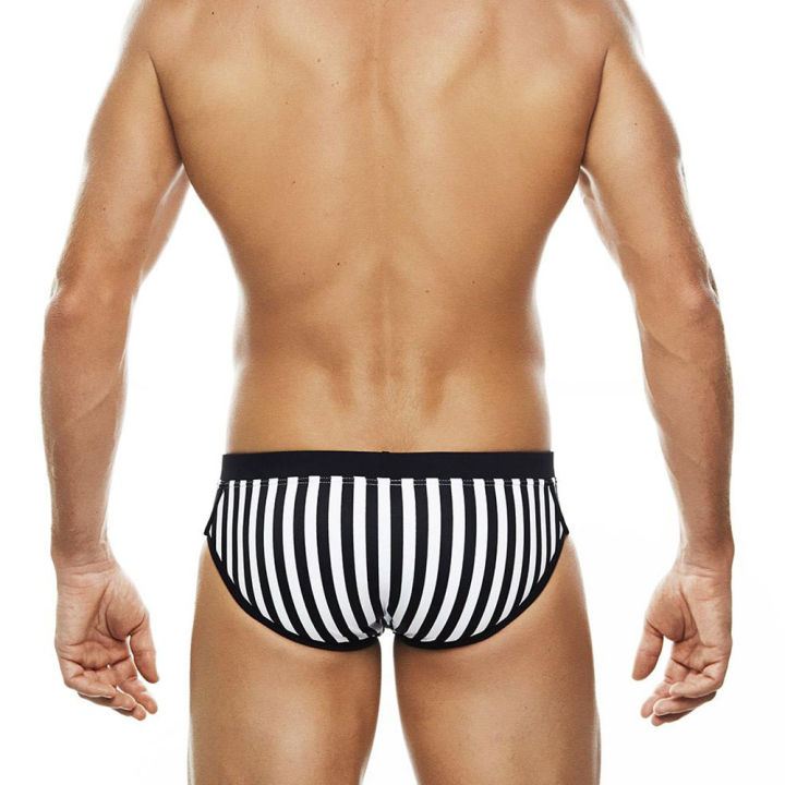 UXH%20Padded%20Contrast%20Color%20Swim%20Briefs%20Black%20Strips%20Push-Up%20%20Swimwear%20Men%20Swimming%20Briefs%20Surf%20Beach%20Shorts%20Mayo%20Sungas%20-%20Image%204