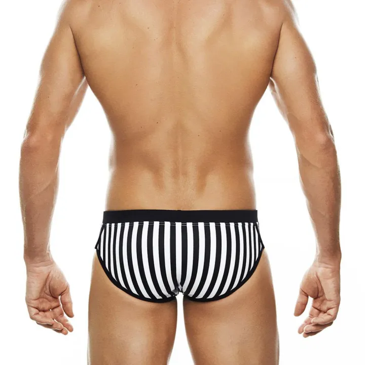 UXH%20Padded%20Contrast%20Color%20Swim%20Briefs%20Black%20Strips%20Push-Up%20%20Swimwear%20Men%20Swimming%20Briefs%20Surf%20Beach%20Shorts%20Mayo%20Sungas%20-%20Image%204