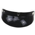 Universal Black 3-Snap Motorcycle Helmet Peak Lens Open Face Sun Shade Visor Shield. 