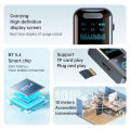 4 in 1 Bluetooth 5.4 Audio Receiver Transmitter 3.5MM AUX TF Card Stereo Music LED Display Wireless Adapter With Mic For Car TV.