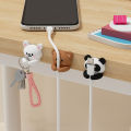 2/3pcs Cute Cartoon Desktop Cable Organizer Managers Self-Adhesive Winder Wire Cord Management Earphone Data Cable Clips Holder. 