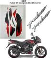 pulsar 150cc single disk red colour Full Bike decal set leaser cutting sticker.