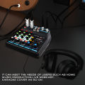 4 Channel Mixer DJ Mixing Console with Bluetooth 48V Phantom Power Monitor Karaoke System USB Mixer Audio. 
