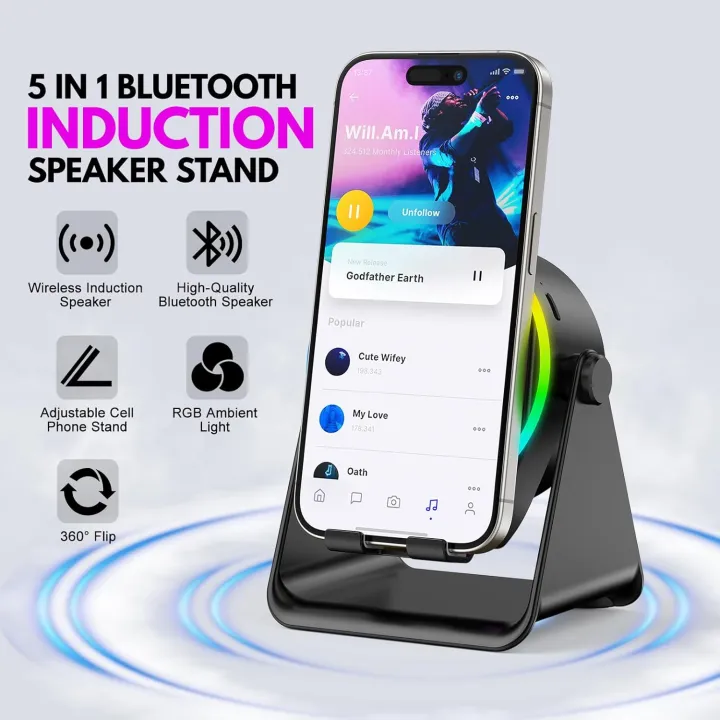 5%20In%201%20RGB%20Powerful%20Bluetooth%20Wireless%20Speaker%20Mobile%20Phone%20Stands%20Portable%20HIFI%20Sound%20Subwoofer%20Boombox%20Magnetic%20Tablet%20Brack%20-%20Image%202