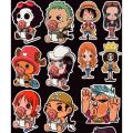 OnePiece 28 sheets Japan anime cartoon big size anime 10-12cm one piece reusable sticker. 