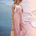 Women Loose Fit Fashion Overalls Wide Leg Baggy Bib Overalls Jumpsuit Dungarees Summer Jumpsuit Casual Elegant Overalls Summer.