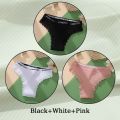 FINETOO 3Pcs Women Cotton Underwear Sexy Lace Edge Ladies Panties Low Waist Solid Color Female Underpants Briefs Intimates. 