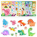 8/16PCS Creative Dinosaur Cartoon Collage Stickers DIY Game Stickers Animal Craft Laptop Skateboard Stickers. 