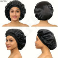 Extra Wide Soft Band Satin Sleep Cap Single-Layer Silk Bonnet Design for Long&Curly Stay-On Hair Night Hair Wrap for Women.