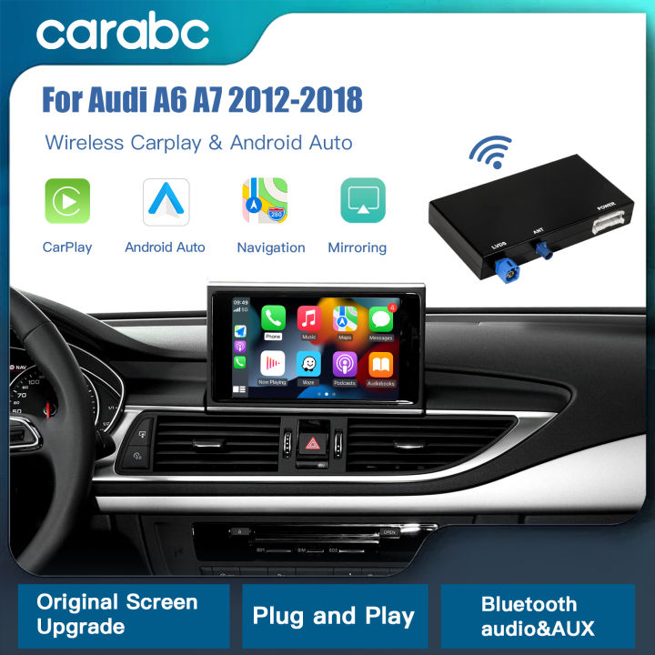 CARABC Wireless CarPlay Module for Audi A6 A7 2012-2018 Android Auto Interface Bluetooth Audio Rear Camera CarPlay
