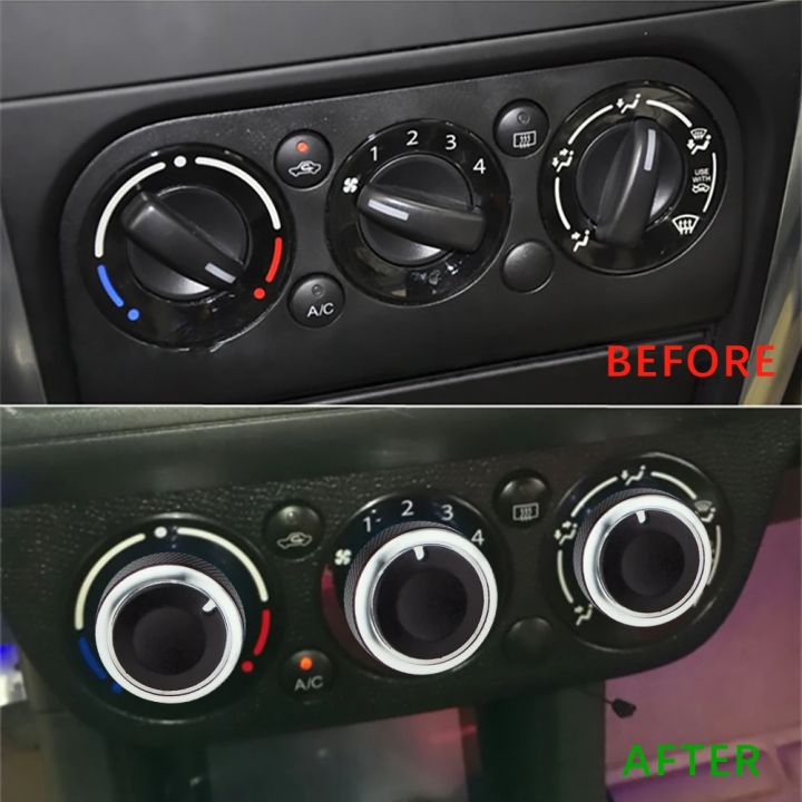 3Pcs Car AC Knob for Suzuki Swift Ciaz Splash Mazda VX-1 ERTIGA Air Conditioning Knobs Heat Control Switch Button Knobs