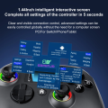GAMINJA 6162 1.44inch Smart Screen Wireless Controller For Switch P4 iOS Android PC TV Dual Hall Joystick Calibration RGB Light.