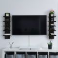 Bloddream 5 Tier Wall Shelves Black, Vertical Column Shelf Floating Storage Home Decor Organizer Design Utility Shelving Bedroom Living Room, 30.7 See less. 