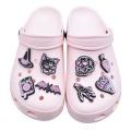 Gothic Witchy Hole Shoe Charms PVC Clog Buckles, Skull Bat Tarot Crystal Witch Hat DIY Sandal Halloween Decor Accessories. 