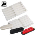 Meibum 10 Cavity Long Strip Silicone Cake Mold Mousse Mould Plastic Cutting Dies and Pastry Trays Dessert Baking Tools Bakeware. 