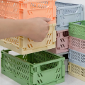 Plastic Foldable Storage Crate Folding Box Basket Stackable Cute Makeup Jewellery Toys Boxes for Storage Box Organizer Portable. 