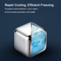 Food Grade 304 Stainless Steel Beverage Ice Cube New Type Square Metal for Drinks. 