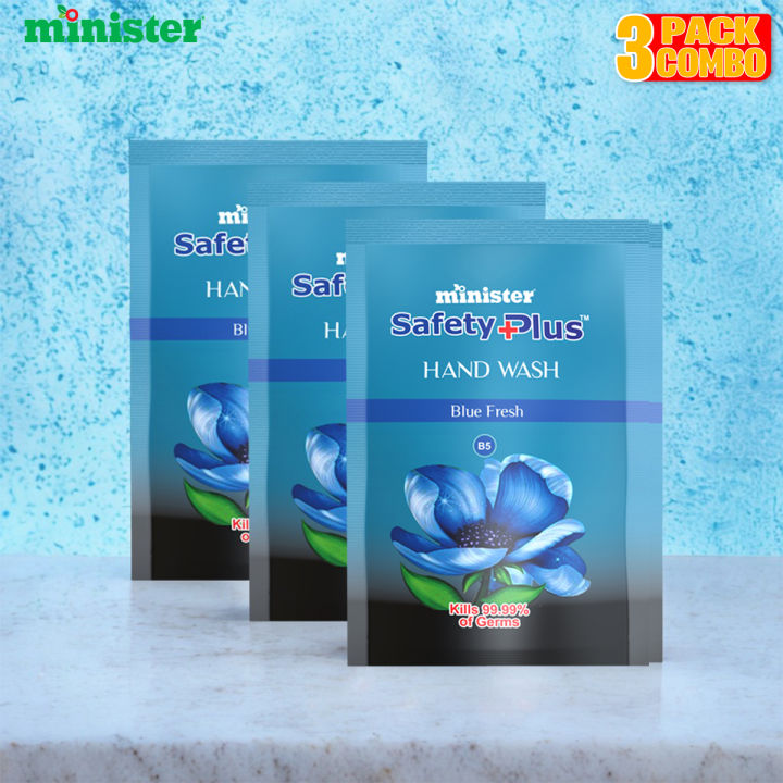 Minister Hand Wash Refill (Blue Fresh) 180mlX3 Combo Pack