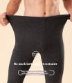 New Cashmere Silk Half-High Neck Thermal Underwear De-Dong Mid-Neck Autumn Top & Trousers Fleece-Lined Thickened Couples Set.