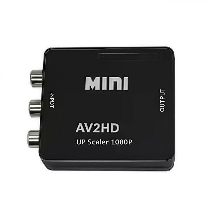1080p HD RCA to HDMI Converter – AV to HDMI Adapter with Plug-and-Play, Full HD Video/Audio & Universal Compatibility