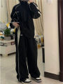 Y2K Pants Women  Vintage Street Distressed Wash  Women Clothing Casual Wide Leg High WaistedWoman Pants. 