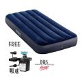 Intex Air Single Bed + Free Electric Pumper - Comfortable Sleep Anywhere - Easy To Use and Clean - A Unique Choice For Your Restful Nights.