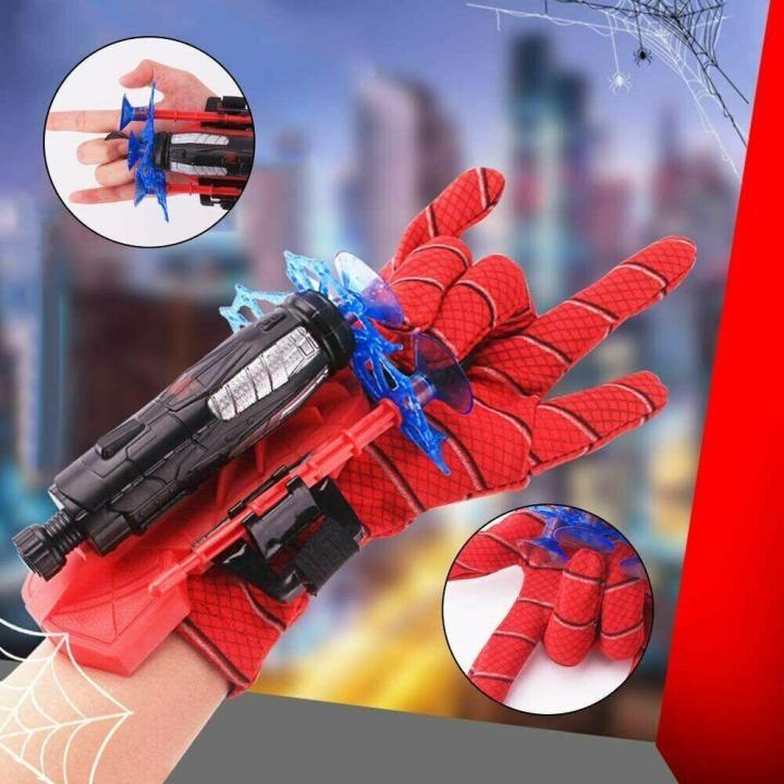 Spider Silk Launcher Hero Silk Glove Spiderman Cosplay Children's Toy Gift Spider-Man Web Shooter Dart Blaster Wrist Launcher