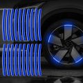 20pcs Car Tire Rim Reflective Sticker Night Safety Warning Strip Motorcycle Bike Auto Wheel Hub Reflector Stickers Decals. 