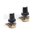 5 Sets WH148 1K 10K 20K 50K 100K 500K Ohm 15mm 3 Pin Linear Taper Rotary Potentiometer Resistor for Arduino with AG2 White cap. 