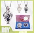 Natural Freshwater Pearl & Alloy DIY Wish Open Clam Pendant Necklace for Women – All Season Unique Jewellery Gift for Girls. 