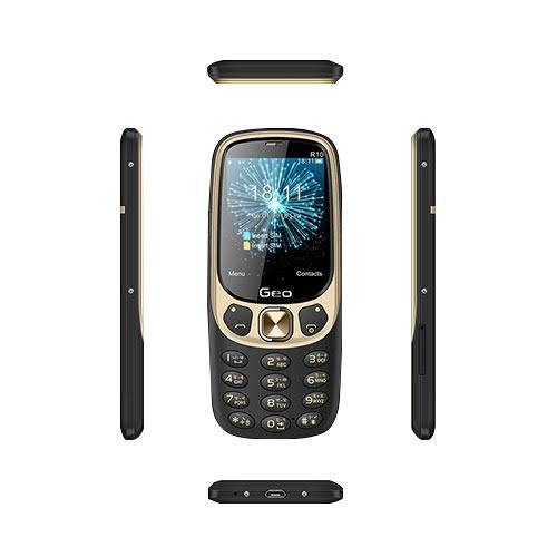 Geo R10 Dual Sim Standby 8mm- integrated Ultra Slim Metal Body Feature Mobile Phone