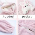 Coral Velvet Onesies Women Cute Rabbit Kigurumi Unicorn Preppy Cartoon Hooded Kawaii Thicker Winter Warm Cotton Pajamas Homewear. 