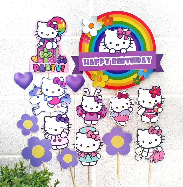Hello%20Kitty%20Theme%20Printable%20Picture%20Cake%20Topper%20Pack%20for%20To%20Decorate%20the%20Cake%20-%20Image%204