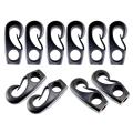 Gazechimp 10pcs Black Reusable Nylon Bungee Hook Boats Shock Cord Hook for Shock. 